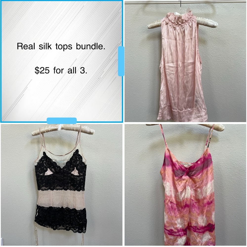 Silk Women's Tops Bundle - Pink, Black, Multicolor